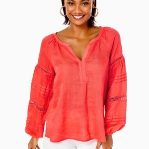 Lilly Pulitzer women’s linen blouse size M perfect condition
